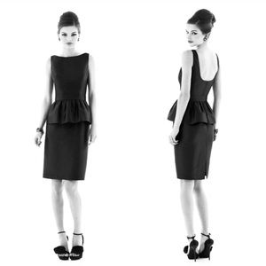 NWT Alfred Sung Peplum Cocktail Dress 6